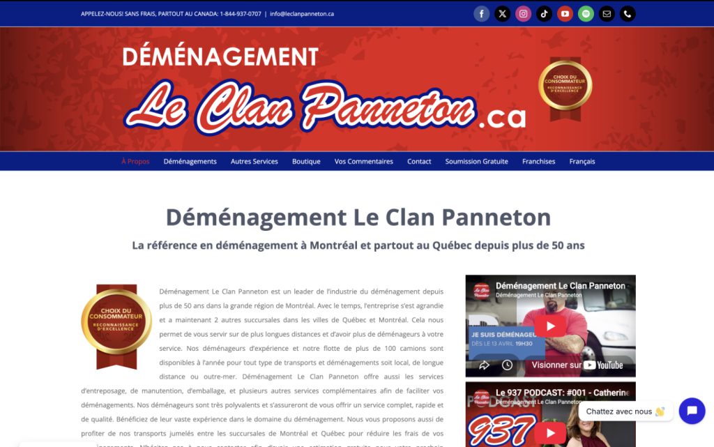 Déménagement Le Clan Panneton